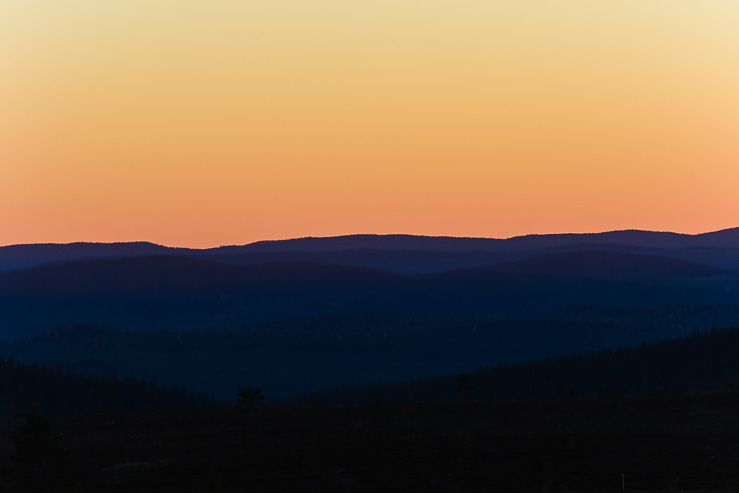 Solnedgång i Sälenfjällen. Fotograf: Magnus Stålberg