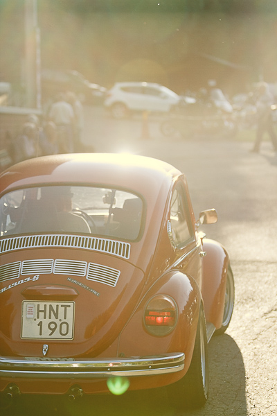 En klassisk bubbla med folkvagnens klassiska motorljud.