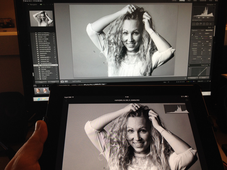 Jämförelse mellan Lightroom och Lightroom Mobile för iPad.